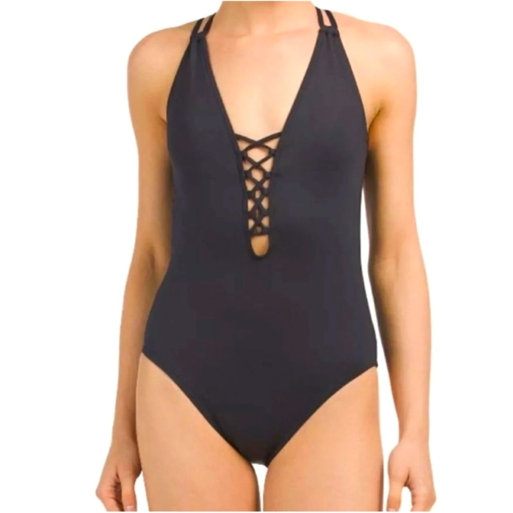 La Blanca Black One-Piece Swimsuit Size 12